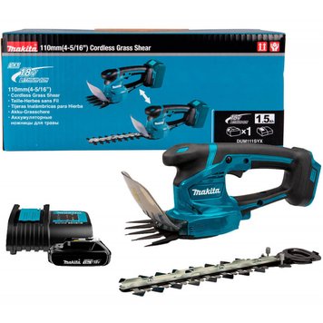 Аккумуляторные ножницы-кусторез Makita DUM111SYX, 1 акб BL1815N 1,5 Ah, з/у DC18SD DUM111SYX фото