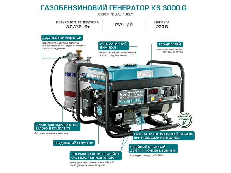 Газобензиновий генератор KS 3000G 53 фото