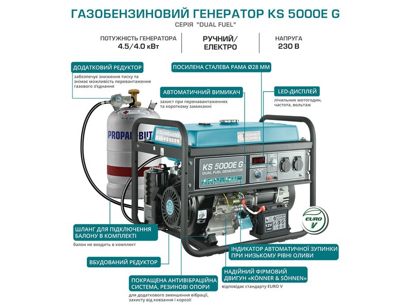 Газобензиновый генератор KS 5000E G 189 фото