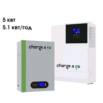 Комплект резервного питания 5 кВт Charge2Go + LiFePO4 Charge2Go 5.1 кВт*ч К5-5 фото