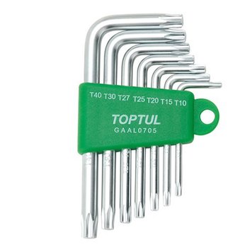 Набор ключей TORX Г-обр. TOPTUL T10-T40 7ед. GAAL0705 1013949916 фото