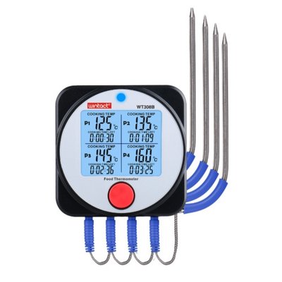 Термометр харчовий електронний 4-канальний Bluetooth -40-300 °C WINTACT WT308B 1120632150 фото