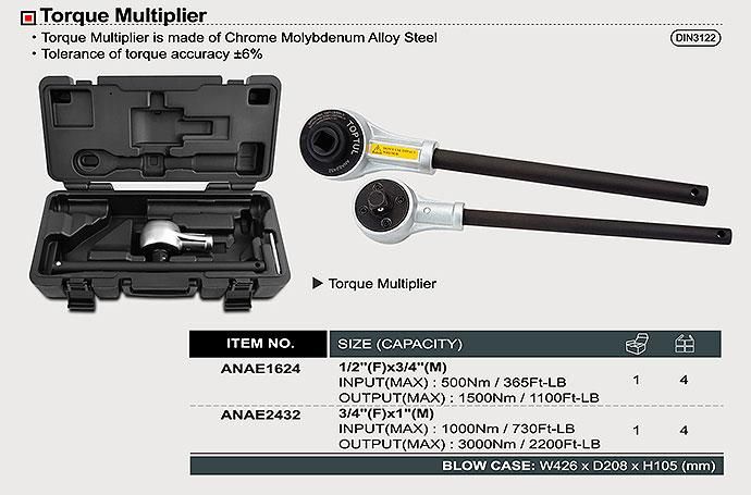 Редуктор-підсилювач крутного моменту TOPTUL 1/2"х3/4" 460-1400Nm ANAE1624 1014004555 фото