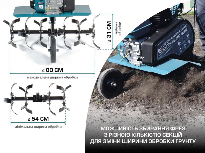 Бензиновый культиватор KS 7HP-850A 81 фото