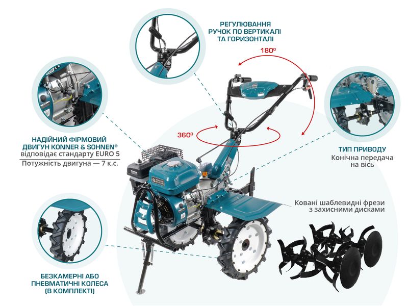 Бензиновый культиватор KS 7HP-1050G 82 фото