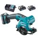 Аккумуляторная дисковая пила Makita HS301DWYE, 2 акб HS301DWYE фото 3